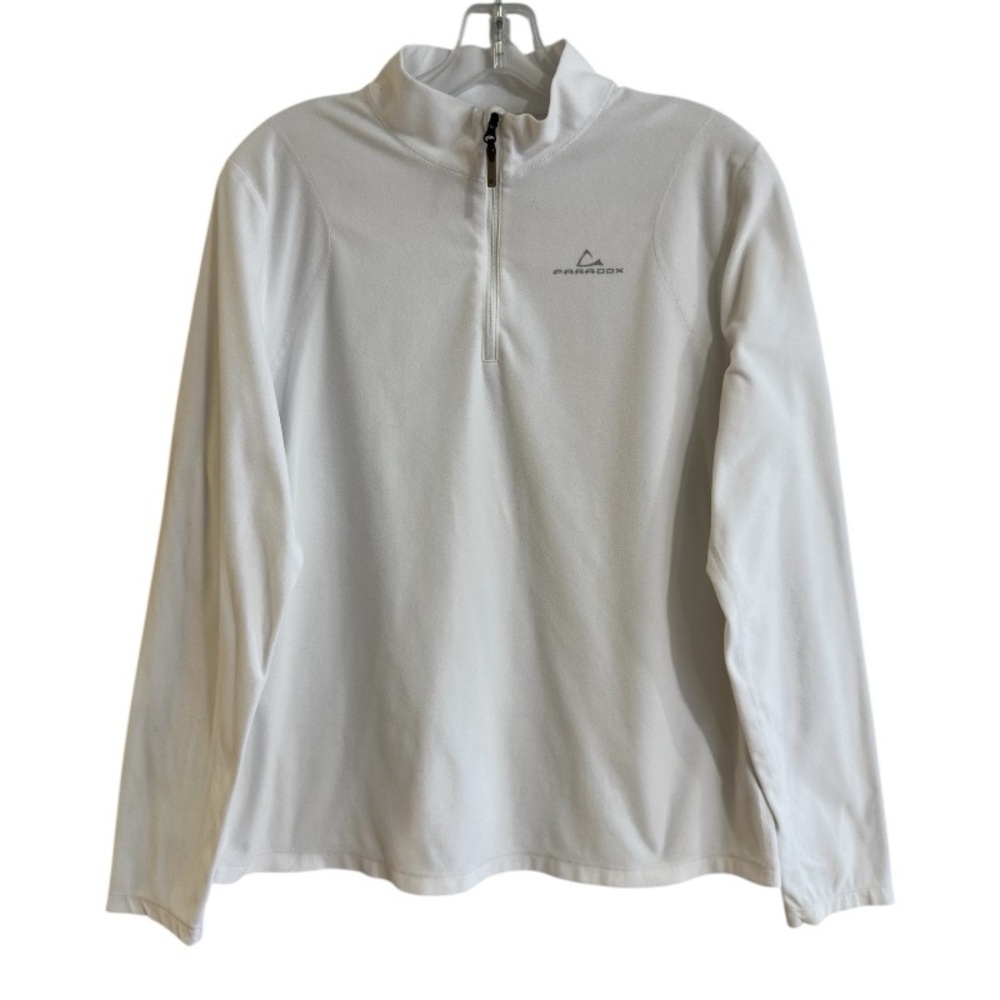 Paradox 1/4 Zip Fleece Pullover White Size L